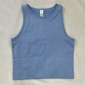 Girls’ Fornia Ribbed Crop Tank Light Blue